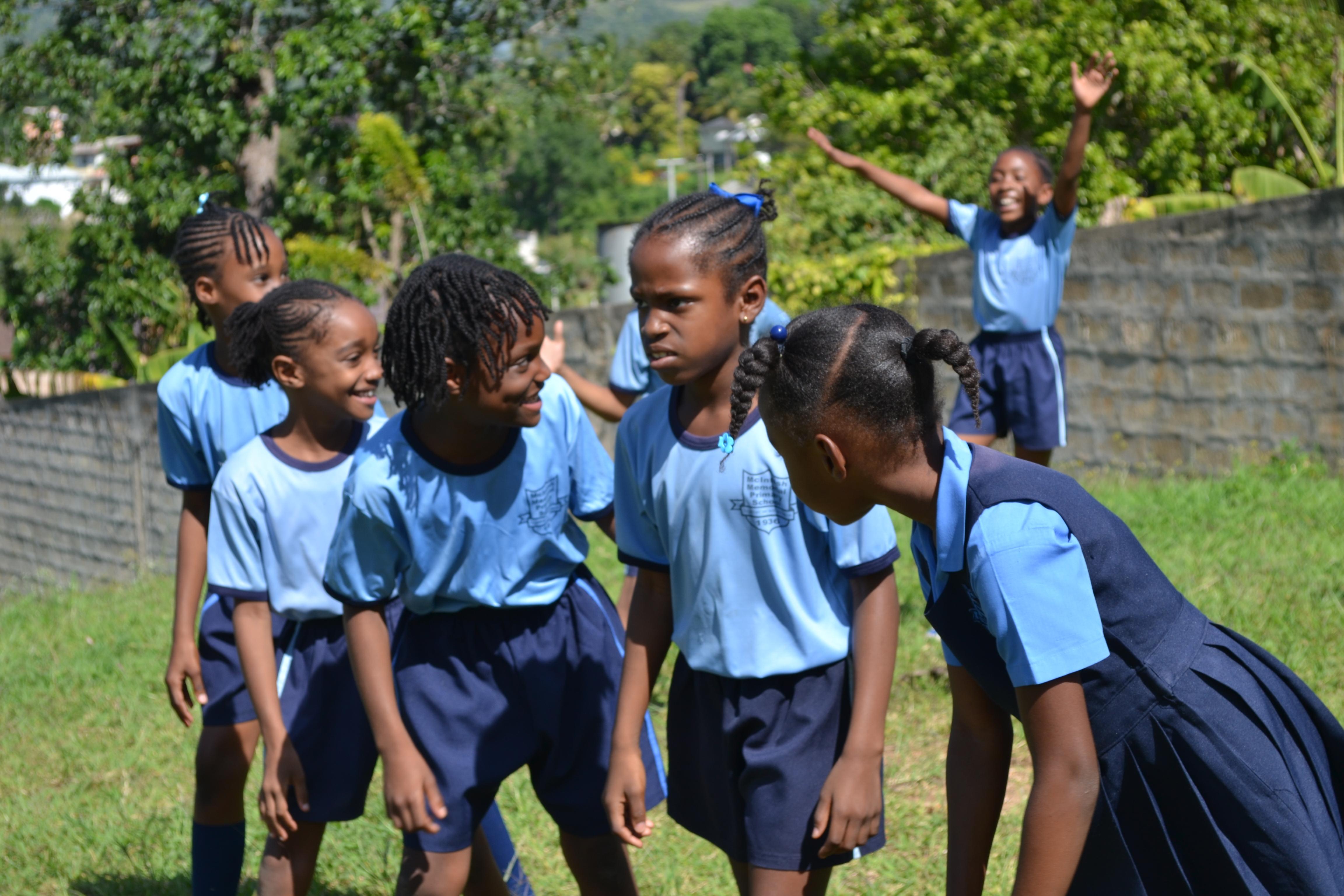 A Projects Abroad sports volunteer gains coaching work experience running physical education classes in Jamaica A physical education teacher gives lessons while volunteering as a sports coach in schools in Jamaica